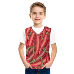 Seamless Chili Pepper Pattern Kids  Sportswear by BangZart