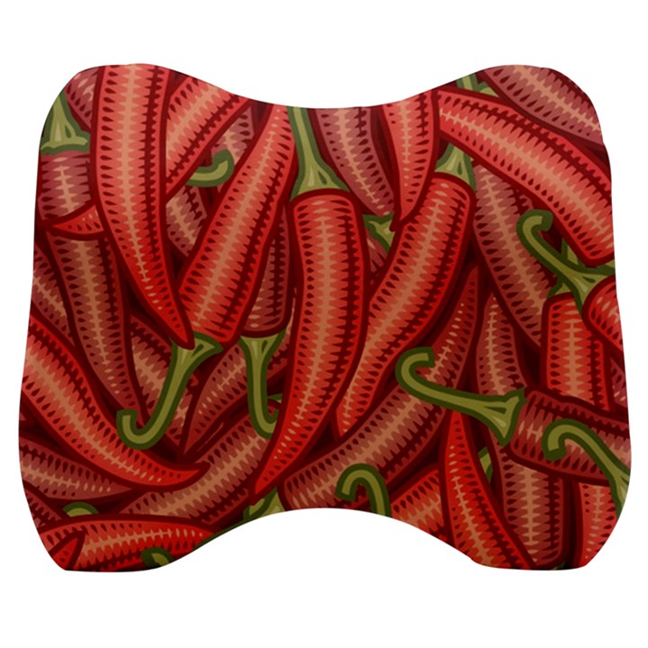 Seamless chili pepper pattern Velour Head Support Cushion