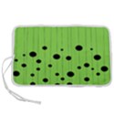 Bubbles at Strings Lemon Green and black, geometrical pattern Pen Storage Case (S) View1