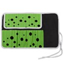 Bubbles at Strings Lemon Green and black, geometrical pattern Pen Storage Case (S) View2