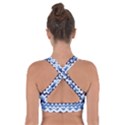 Zigzag pattern seamless zig zag background color Cross Back Sports Bra View2