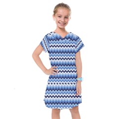 Zigzag Pattern Seamless Zig Zag Background Color Kids  Drop Waist Dress by BangZart