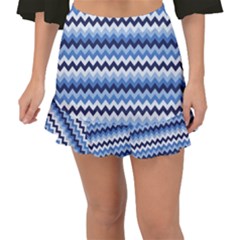 Zigzag Pattern Seamless Zig Zag Background Color Fishtail Mini Chiffon Skirt by BangZart