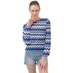 Zigzag Pattern Seamless Zig Zag Background Color Banded Bottom Chiffon Top by BangZart