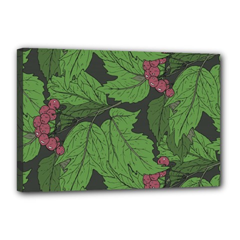 Seamless Pattern With Hand Drawn Guelder Rose Branches Canvas 18  X 12  (stretched) by BangZart