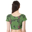 Seamless pattern with hand drawn guelder rose branches Short Sleeve Crop Top View2