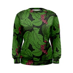 Seamless Pattern With Hand Drawn Guelder Rose Branches Women s Sweatshirt by BangZart