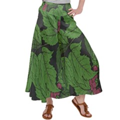 Seamless Pattern With Hand Drawn Guelder Rose Branches Satin Palazzo Pants by BangZart