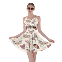 Pattern With Butterflies Moths Skater Dress by BangZart