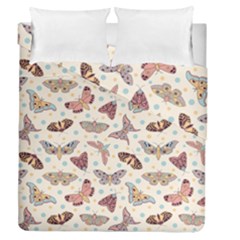 Pattern With Butterflies Moths Duvet Cover Double Side (queen Size) by BangZart