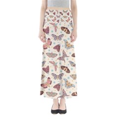 Pattern With Butterflies Moths Full Length Maxi Skirt by BangZart