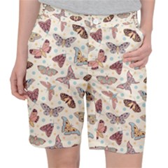 Pattern With Butterflies Moths Pocket Shorts by BangZart