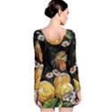 Embroidery blossoming lemons butterfly seamless pattern Long Sleeve Bodycon Dress View2