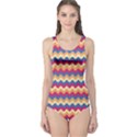 Zigzag pattern seamless zig zag background color One Piece Swimsuit View1