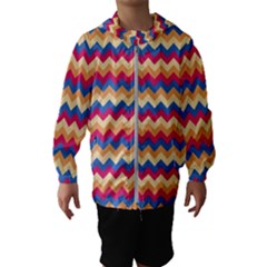 Zigzag Pattern Seamless Zig Zag Background Color Kids  Hooded Windbreaker by BangZart