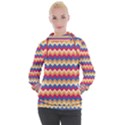 Zigzag pattern seamless zig zag background color Women s Hooded Pullover View1