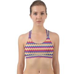 Zigzag Pattern Seamless Zig Zag Background Color Back Web Sports Bra by BangZart