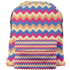 Zigzag Pattern Seamless Zig Zag Background Color Giant Full Print Backpack by BangZart