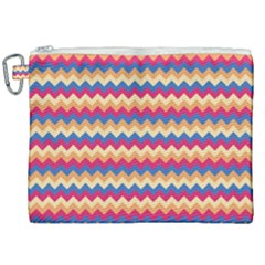 Zigzag Pattern Seamless Zig Zag Background Color Canvas Cosmetic Bag (xxl) by BangZart