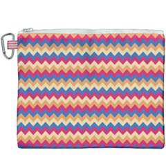 Zigzag Pattern Seamless Zig Zag Background Color Canvas Cosmetic Bag (xxxl) by BangZart