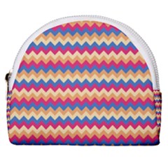 Zigzag Pattern Seamless Zig Zag Background Color Horseshoe Style Canvas Pouch by BangZart