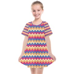 Zigzag Pattern Seamless Zig Zag Background Color Kids  Smock Dress by BangZart