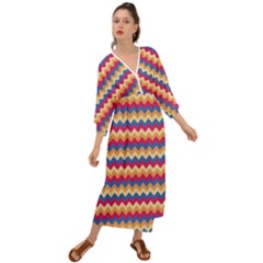 Zigzag Pattern Seamless Zig Zag Background Color Grecian Style  Maxi Dress by BangZart