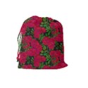 Seamless pattern with colorful bush roses Drawstring Pouch (Large) View2