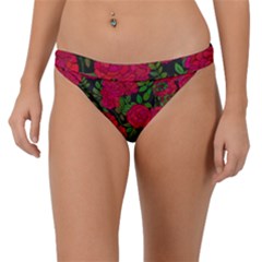 Seamless Pattern With Colorful Bush Roses Band Bikini Bottom by BangZart