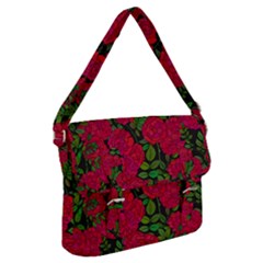 Seamless Pattern With Colorful Bush Roses Buckle Messenger Bag by BangZart