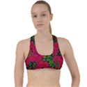 Seamless pattern with colorful bush roses Criss Cross Racerback Sports Bra View1