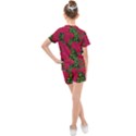 Seamless pattern with colorful bush roses Kids  Mesh Tee and Shorts Set View2