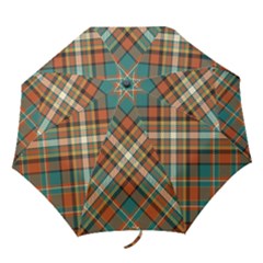 Tartan Scotland Seamless Plaid Pattern Vector Retro Background Fabric Vintage Check Color Square Folding Umbrellas