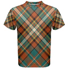 Tartan Scotland Seamless Plaid Pattern Vector Retro Background Fabric Vintage Check Color Square Men s Cotton Tee