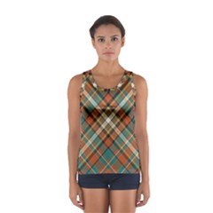 Tartan Scotland Seamless Plaid Pattern Vector Retro Background Fabric Vintage Check Color Square Sport Tank Top 