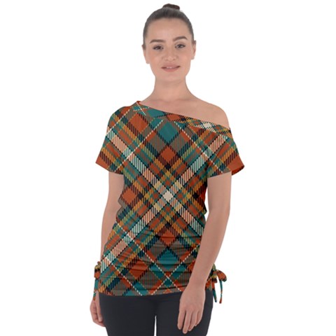 Tartan Scotland Seamless Plaid Pattern Vector Retro Background Fabric Vintage Check Color Square Tie-up Tee by BangZart