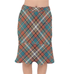 Tartan Scotland Seamless Plaid Pattern Vector Retro Background Fabric Vintage Check Color Square Short Mermaid Skirt