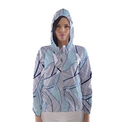 Tropical Flower Seamless Pattern Women s Hooded Windbreaker