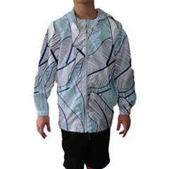 Tropical Flower Seamless Pattern Kids  Hooded Windbreaker