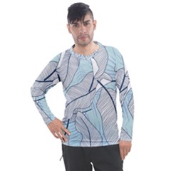 Tropical Flower Seamless Pattern Men s Pique Long Sleeve Tee