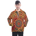 Bright seamless pattern with paisley elements hand drawn wallpaper with floral traditional Men s Half Zip Pullover View1