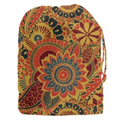 Bright Seamless Pattern With Paisley Elements Hand Drawn Wallpaper With Floral Traditional Drawstring Pouch (3xl) by BangZart