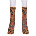 Bright seamless pattern with paisley elements hand drawn wallpaper with floral traditional Men s Crew Socks View1