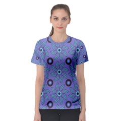 Floral Seamless Pattern Women s Sport Mesh Tee