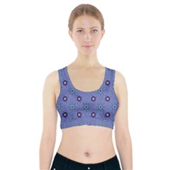 Floral Seamless Pattern Sports Bra With Pocket