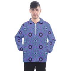 Floral Seamless Pattern Men s Half Zip Pullover