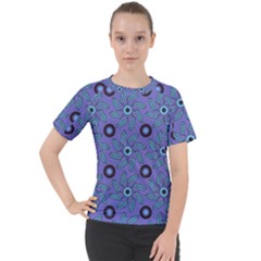 Floral Seamless Pattern Women s Sport Raglan Tee