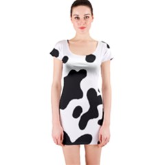 Cow Pattern Short Sleeve Bodycon Dress