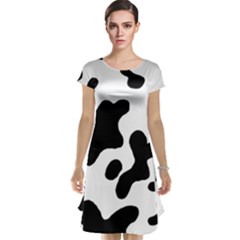 Cow Pattern Cap Sleeve Nightdress by BangZart