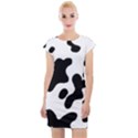 Cow Pattern Cap Sleeve Bodycon Dress View1